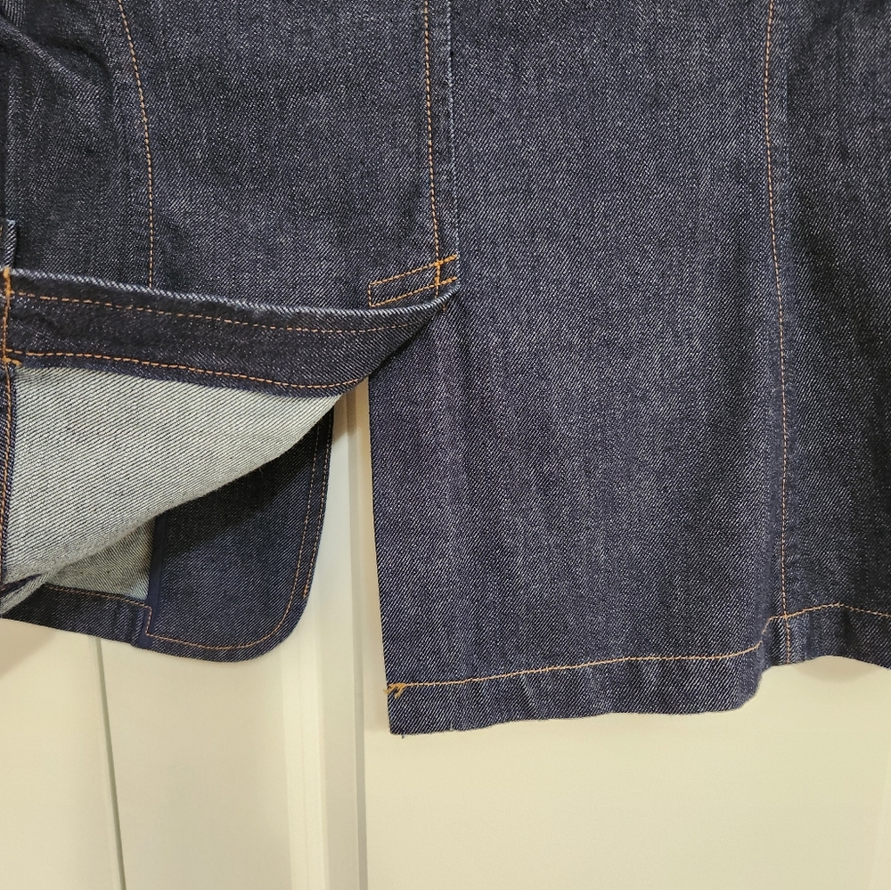 SOLD...GAP Denim Blazer and Skirt Women's  Blue Jean 100% Cotton Pockets Y2K - Picture 6 of 6